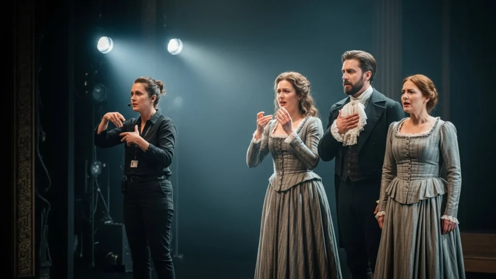 Live performance with interpreters representing performance based interpreting services provided by Beachhead Media in Santa Clarita, California